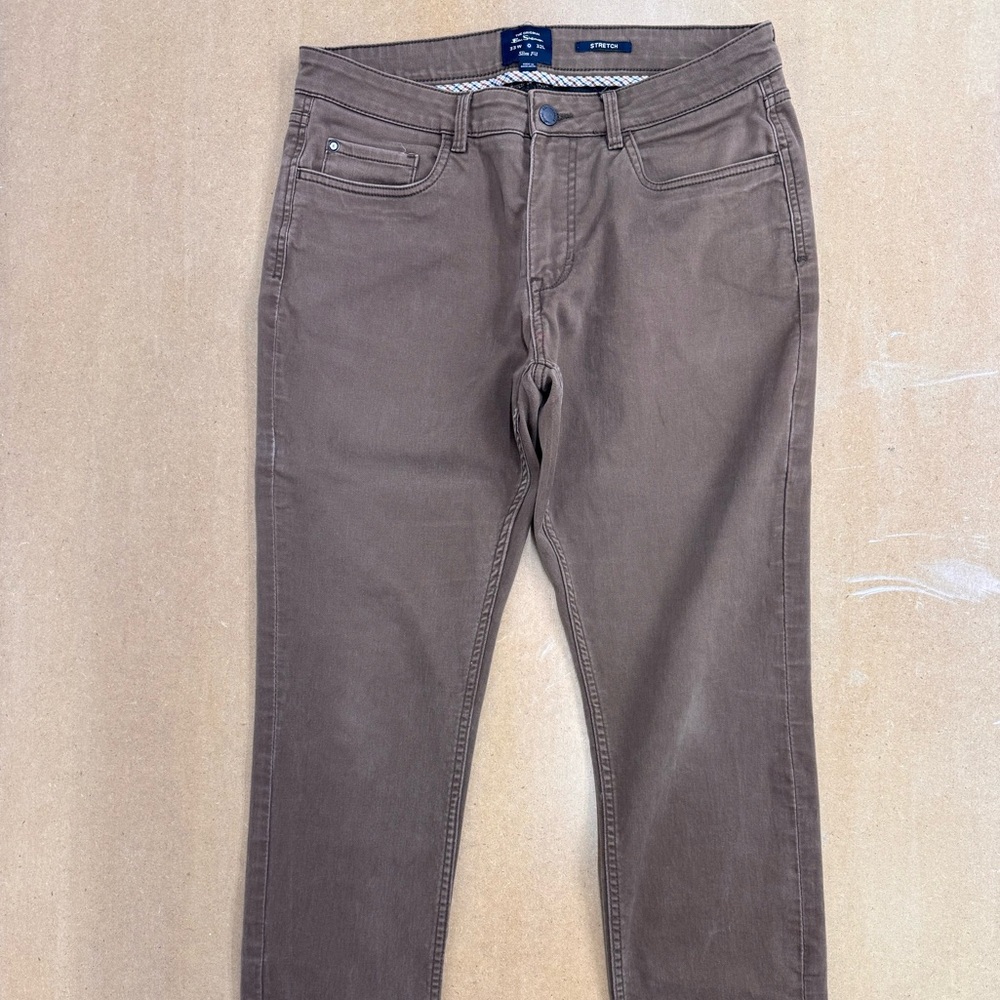 Ben Sherman Men's Slim Fit Stretch Brown Jeans